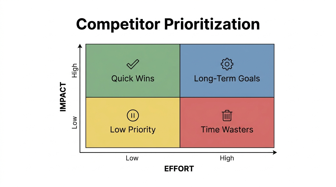 Competitor Prioritization Matrix Visualized