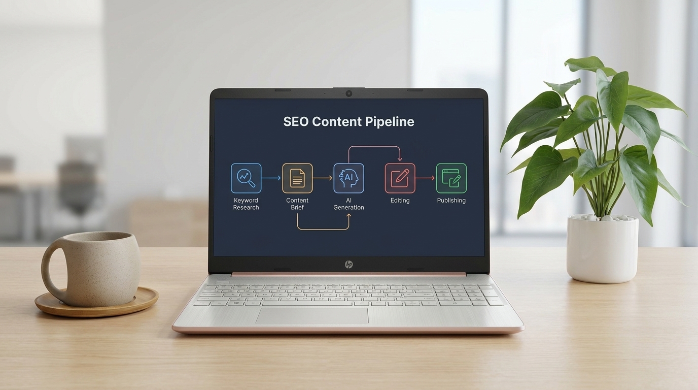 AI SEO content workflow from keywords to publish-ready blog posts