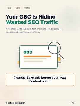 Cover card for Find Wasted SEO Traffic in Google Search Console