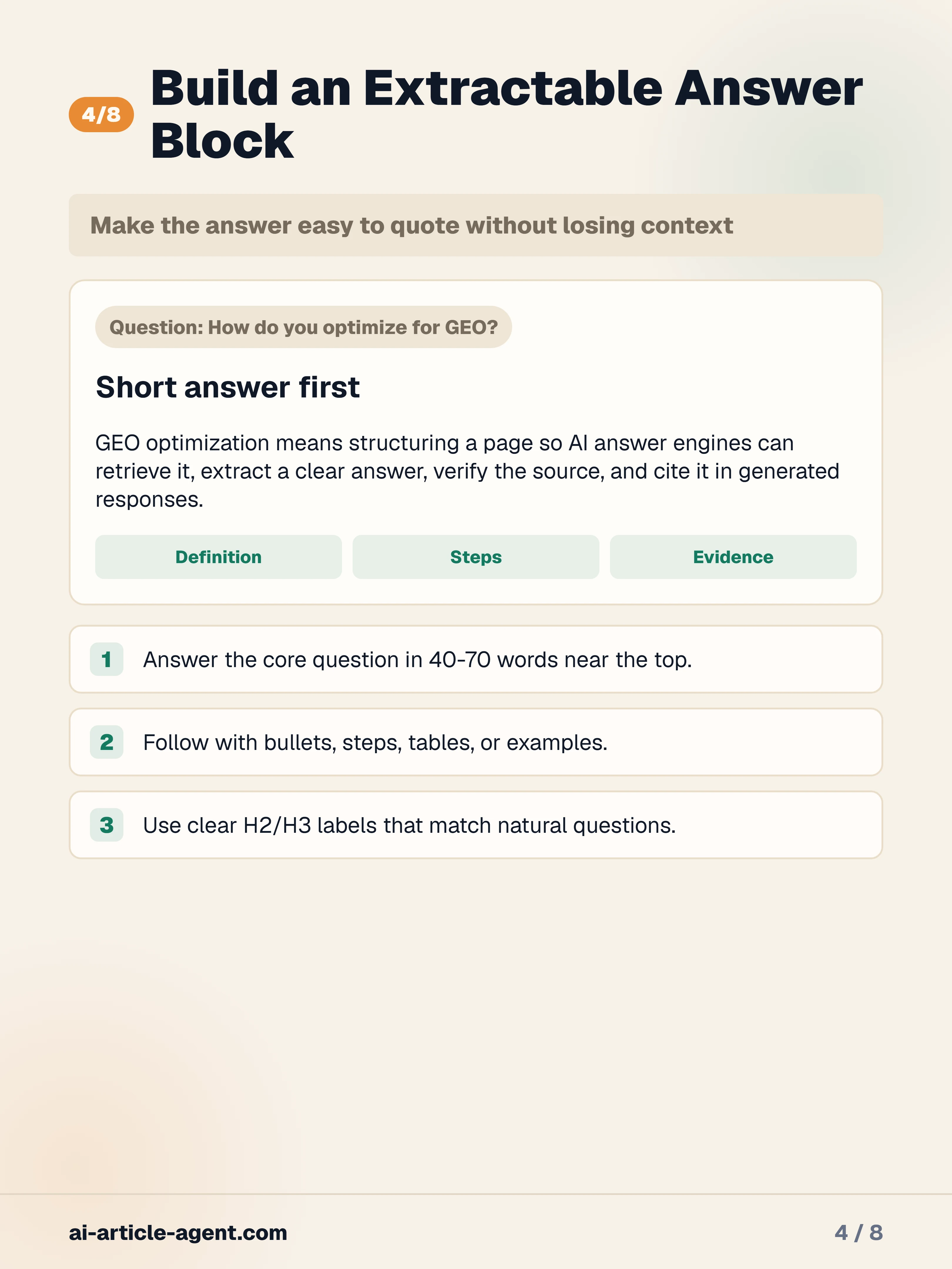 GEO Optimization Playbook for AI Search card 4