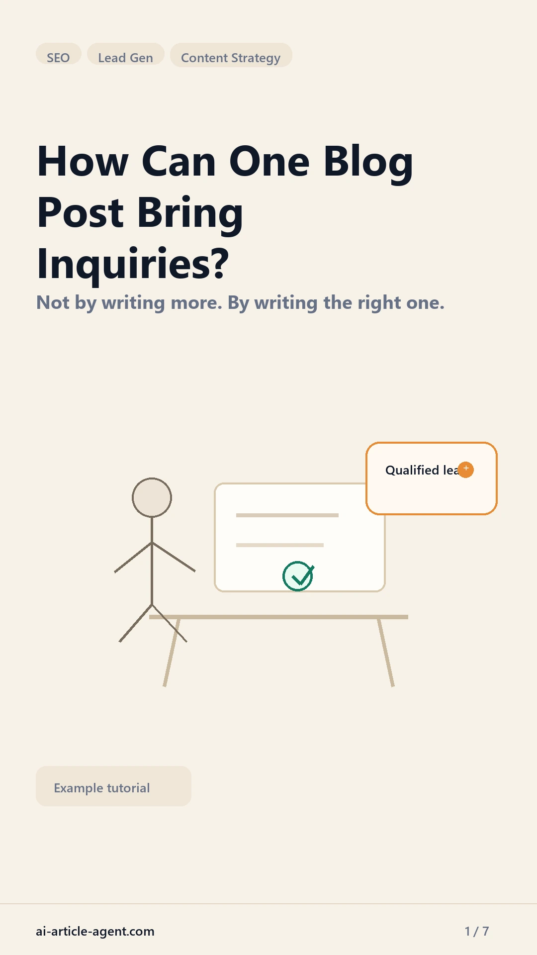 How one blog post can bring inquiries
